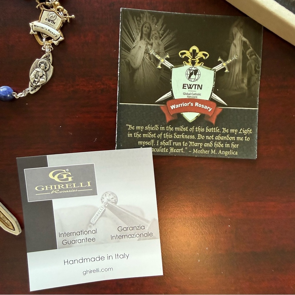 The Warriors Rosary Stainless Steel Special Edition for EWTN Silver Gold Ble - Picture 11 of 12